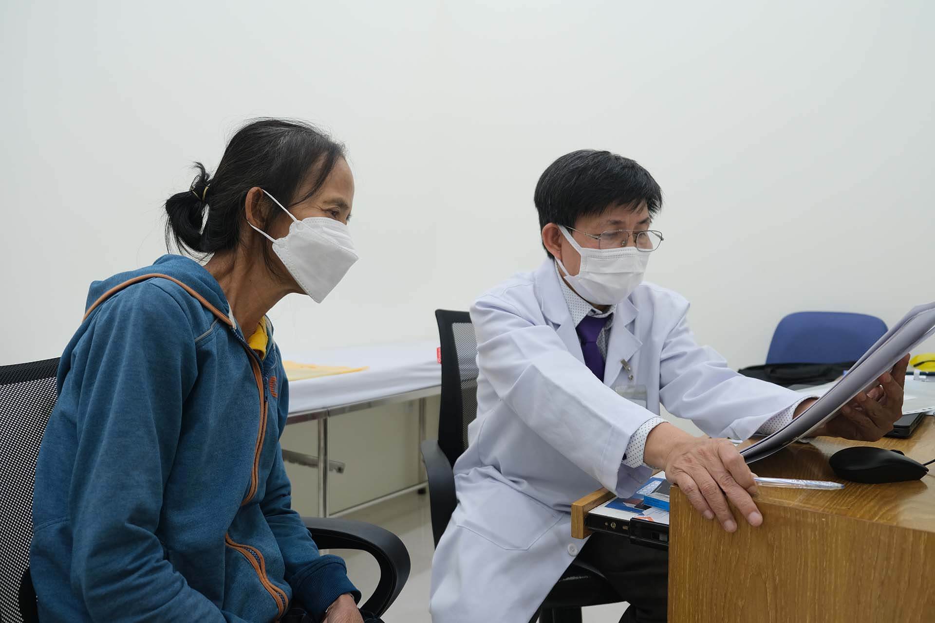 Lê Thị Tím đã được hổ trợ tầm soát ung thư dạ dày